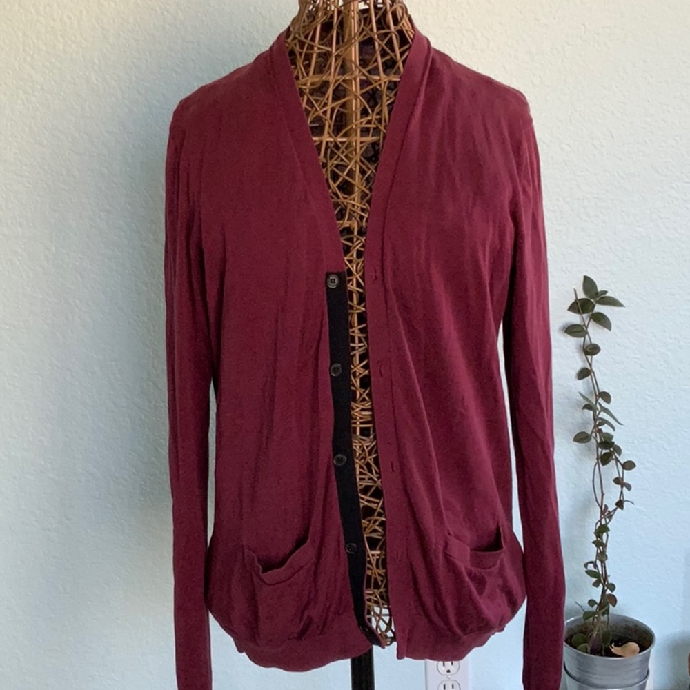 Maroon Librarian Cardigan